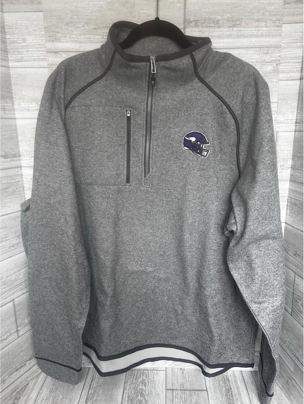 Cutter & Buck Men's XL Baltimore Ravens Stealth Quarter-Zip Pullover NWT
